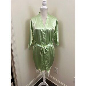 Women's Light Green 3/4 Sleeve Robe Size Large